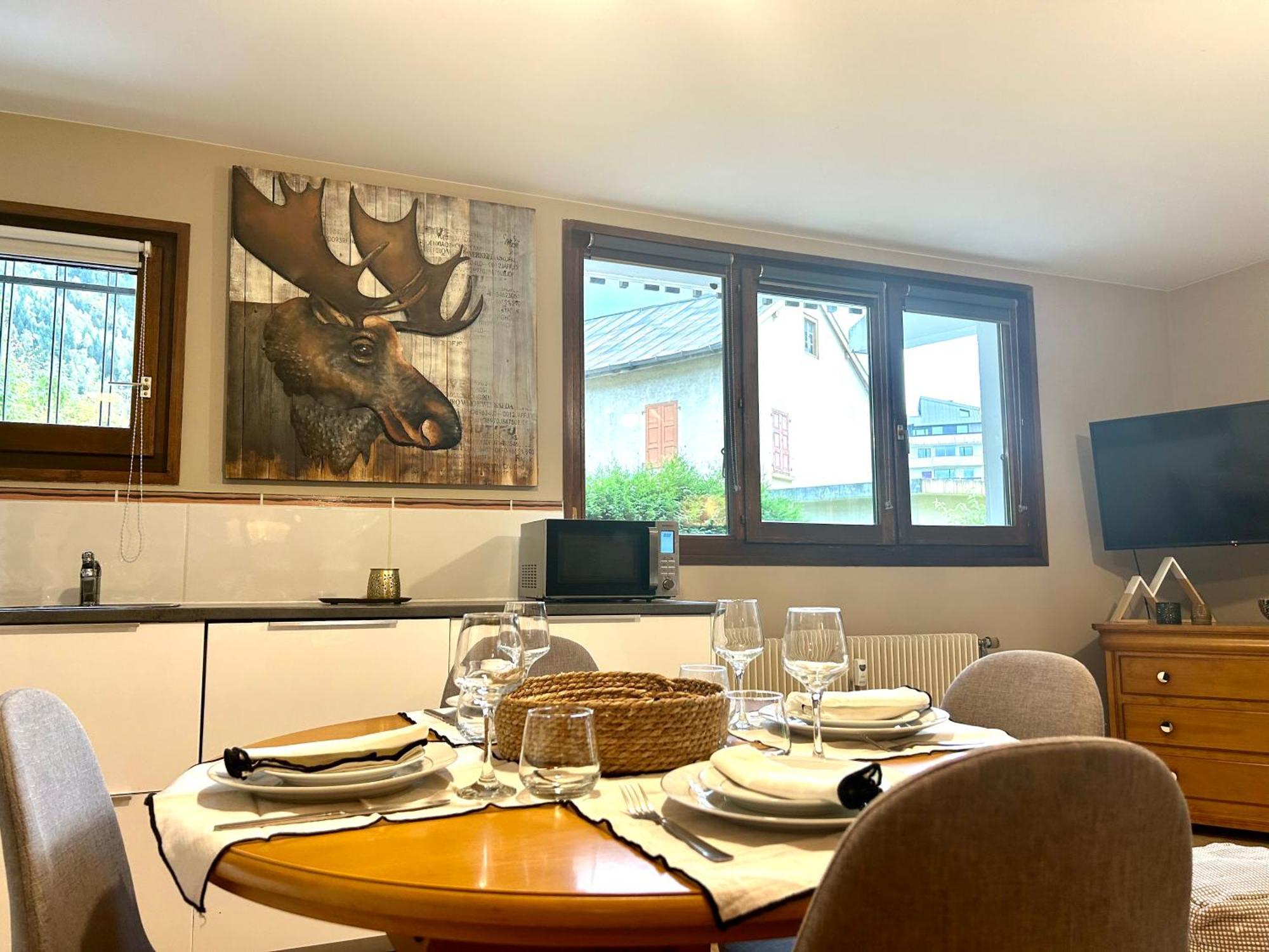 Appartement Style Chalet Avec Grande Terrasse Et Parking Prive Chamonix Kültér fotó