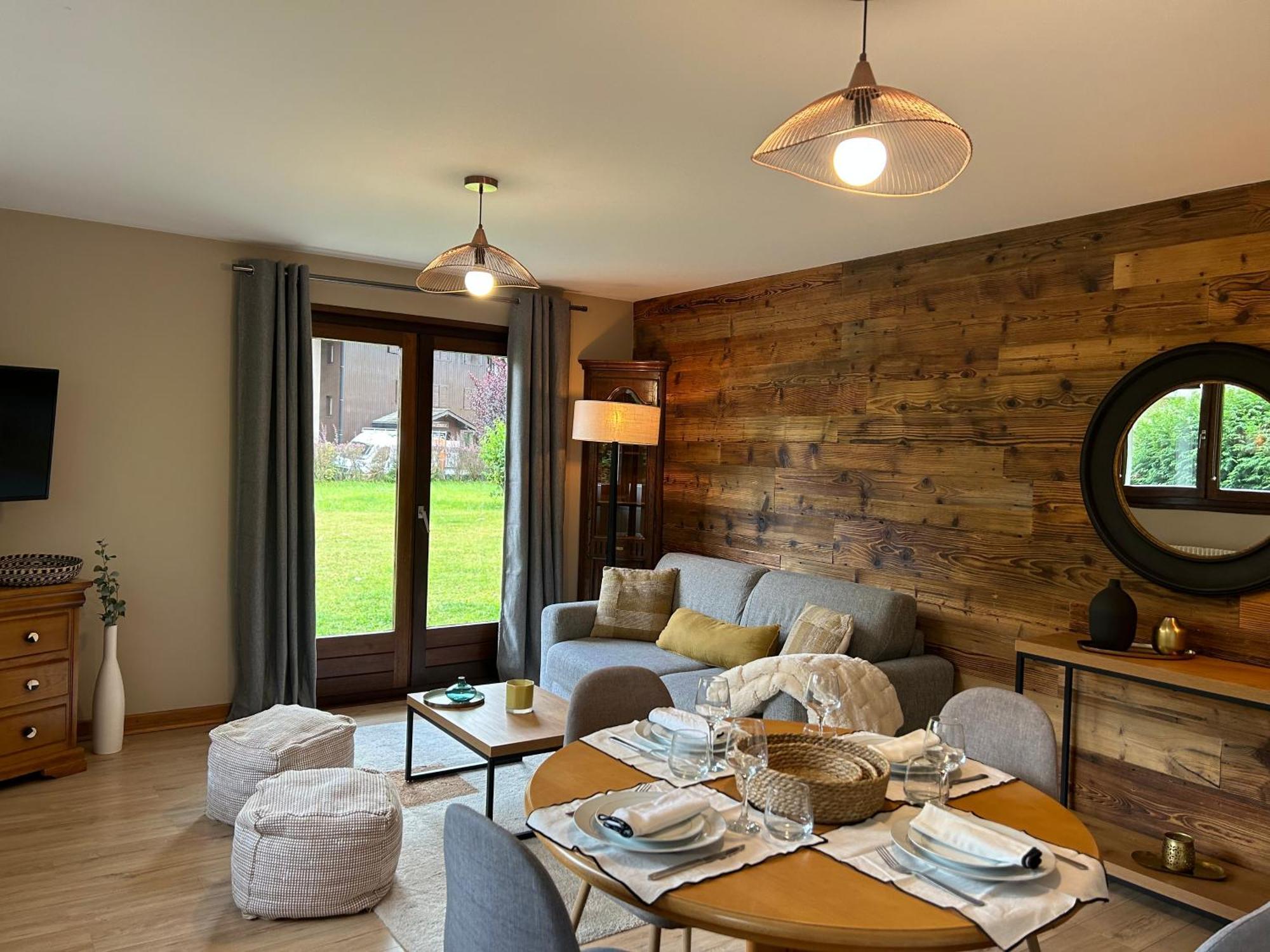 Appartement Style Chalet Avec Grande Terrasse Et Parking Prive Chamonix Kültér fotó